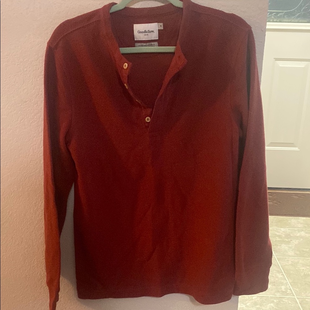 Goodfellow & Co Men's Long Sleeve Shirt - Deep Red